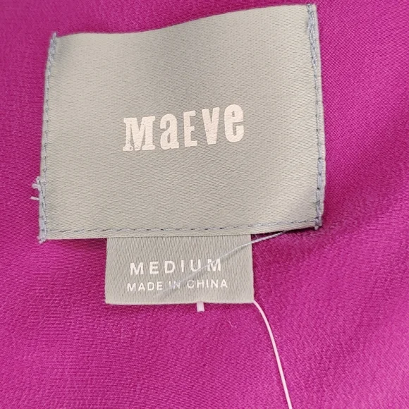 🎉HP🎉 Anthropologie Maeve 💘NWT💘 Medium Magenta 100% Silk Top!💘💜💘💜💘💜 - Picture 8 of 12